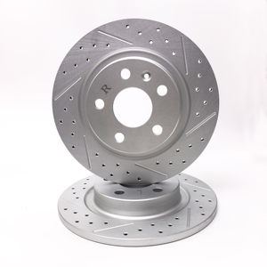 Disques de frein avant/arrière haute résistance au carbone et aux températures élevées, résistants à l'usure, ventilés, perforés et rainurés - Product Image 3