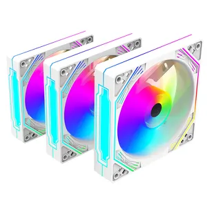 Ruix-Ventilador de refrigeración para PC, ventilador de refrigeración RGB de 1100mm, 9 hojas, 120 RPM, 24DB, MM, blanco, para juegos