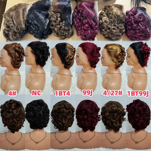 Promoción Letsfly 13.8USD Pelucas Cortas de Cabello Humano Virgen con Encaje Frontal 13x4, Pelucas de Cabello Humano Baratas al por Mayor - Product Image 2