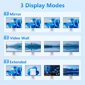 Commutateur <span class=keywords><strong>KVM</strong></span> HDMI 4K 60Hz GC <span class=keywords><strong>2</strong></span> ports 4 moniteurs, boîtier de commutation à écran quadruple, contrôleur partagé USB 3.0 pour PC portable - Product Image 3