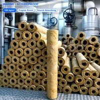 Isolation de tuyaux en laine de roche marine A1 ininflammable 100 kg/m3, section de laine minérale insonorisante pour la salle des machines de navire