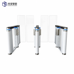 Porte coulissante automatique haute sécurité à vitesse rapide avec hauteur personnalisable, lecteur de carte intelligente, système de contrôle d'accès piétonnier - Product Image 1