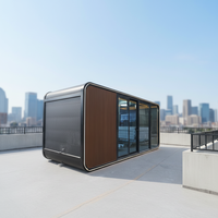 Nouvelle conception de maison préfabriquée moderne de luxe, maisonnette écologique en acier, abri mobile, pod, dôme, villa, appartement