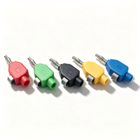 High Current Quick Push 4mm Stackable Solderless Brass Banana Plug Multi Color Wire Connector for Multimeter Test Instruments