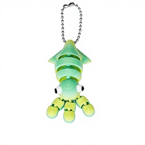 2026 Porte-clés et pendentif de sac en forme de calmar/théia mignon imprimé en 3D, figurine animale réaliste, cadeau transfrontalier pour la maternité - Product Image 5