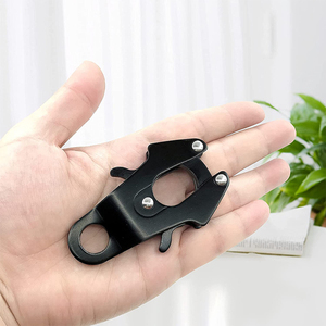 Grosir Sampel Gratis Tali Taktis Carabiner Multi-Fungsi Konektor Paduan Aluminium Klip Gesper Katak Gantungan Kunci Logam - Product Image 3