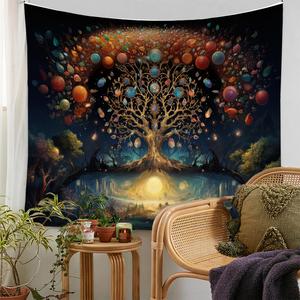 Tapiz Decorativo de Pared con Diseño de Mandala en Tela de Poliéster Personalizado, Tapiz Decorativo para el Hogar y la Habitación - Product Image 2