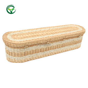 Japanse Stijl <span class=keywords><strong>Eco</strong></span>-Doodskist En Crematie Wilg Rotan Rieten Maïskisten - Product Image 5