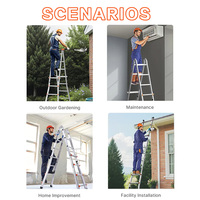 KOLLMAX nouveau modèle échelle télescopique un cadre 13 FT Extension multi-fonction pour les devoirs
