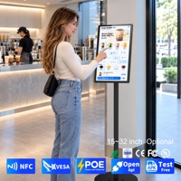 Сенсорный дисплей-киоск Android 14 для коммерческого использования с NFC, PoE, креплением VESA, RK3576S, 4+64 ГБ для заказа бабл-чая