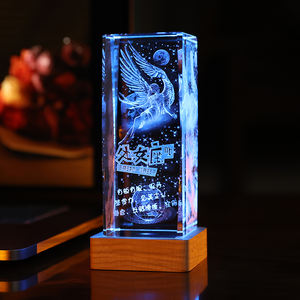 คริสตัลลูกบาศก์สิบสองกลุ่มดาวที่สร้างสรรค์เครื่องประดับแก้วคริสตัลแกะสลักเลเซอร์3D คริสตัลก้อนแก้ว - Product Image 2