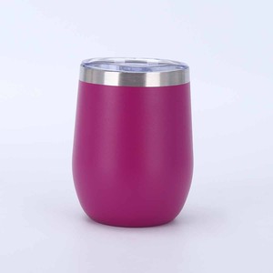 Gobelet à vin de 12 oz en acier inoxydable 304 à double paroi isolé sous vide avec couvercle pour café, thé, vin - Product Image 5