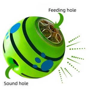 Trattare il cane palla giocattolo naturale per animali domestici grande cibo divertente per animali domestici che distribuisce palla cigolante - Product Image 4