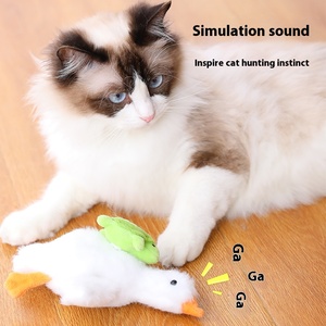 2025 thiết kế mới điện trắng vịt mèo trêu ghẹo đồ chơi sang trọng mới đến vật nuôi đồ chơi sang trọng cho thú cưng giải trí và chơi - Product Image 3