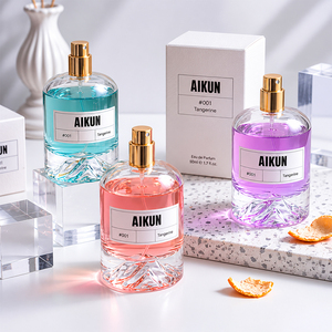 ชุดน้ำหอม Aikun ขนาด 50 มล. บรรจุในขวดแก้วทรงกระบอก พร้อมสติกเกอร์ติดกล่องลายสวย ติดทนนาน เหมาะสำหรับร้านตกแต่ง ผลิตจำนวนน้อย รับผลิตกลิ่นตามสั่งได้อย่างรวดเร็ว - Product Image 4