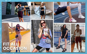 Quần Đùi Biker Cho Nữ Quần Đùi Cạp Cao Kiểm Soát Bụng Cho Mùa Hè Tập Luyện Yoga Chạy Bơ Quần Short Mềm - Product Image 6