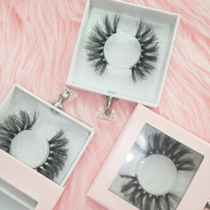 bo&icirc;tes personnalis&eacute;es vente en gros de marque priv&eacute;e vegan moelleux fausse bande de <strong>vison</strong> vendeur de cils avec emballage - Product Image 4