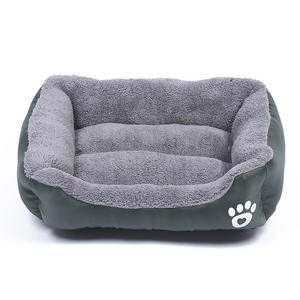 Canapé pour animaux de compagnie de luxe 2025, <span class=keywords><strong>coussin</strong></span> doux et chaud en polaire d'hiver pour <span class=keywords><strong>chien</strong></span>, lavable, lit pour chat, motif uni, style moderne, fourrure de chat - Product Image 1