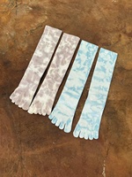 Chaussettes en laine mérinos respirantes et confortables toute la journée, à motif tie-dye, pour hommes et femmes, avec absorption de l'humidité et ajustement doux et rembourré