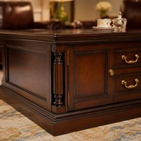 Table basse en bois massif faite à la main, durable, design moderne du milieu du siècle, avec tiroir de rangement, table centrale pour canapé, meubles de salon haut de gamme