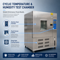 Cámara de Prueba de Temperatura y Humedad Cíclica, Cámara de Prueba Climática de Calor y Humedad con Controlador de Pantalla Táctil para IEC 60068