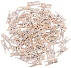 <span class=keywords><strong>Mini</strong></span> pinces à <span class=keywords><strong>linge</strong></span> en bois décoratives colorées de 2,5 cm - Product Image 5