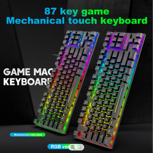 Teclado Mecánico para Juegos <span class=keywords><strong>Free</strong></span> <span class=keywords><strong>Wolf</strong></span> K16, el Más Vendido, con 87 Teclas, Retroiluminación RGB y Anti-Ghosting de 3 Teclas - Product Image 2