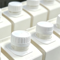 Carton aseptique durable de qualité alimentaire certifié ISO, écologique, avec bouchon à vis pour lait UHT, en plastique HDPE, avec bouchon refermable pour boissons