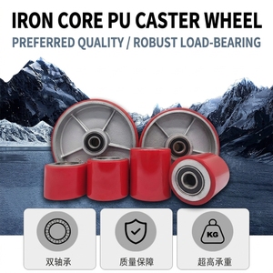 <span class=keywords><strong>Roue</strong></span> de <span class=keywords><strong>transpalette</strong></span> manuelle en fonte de PU massif <span class=keywords><strong>80x60</strong></span> de haute qualité à faible coût - Product Image 3