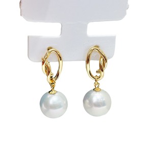 S925 Silver DIY Pearl Accessories Empty Tray with 9-13mm Round Beads <b>Fashion</b> <b>Drop</b> <b>Earrings</b> 22275 - Product Image 5