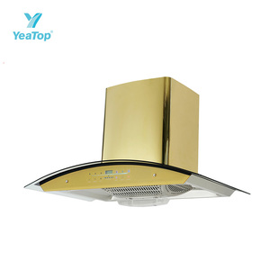 <span class=keywords><strong>Hotte</strong></span> de cuisine murale en acier inoxydable avec verre incurvé de 90 cm - Product Image 6