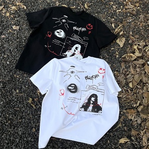 เสื้อยืดแขนสั้นผู้ชายดีไซน์พิมพ์ลายศิลปะสร้างสรรค์สไตล์เรโทรฤดูร้อน ขายส่ง ผ้าฝ้าย 100% แฟชั่นทันสมัยระดับไฮเอนด์ - Product Image 6