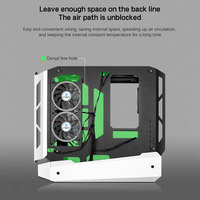 Boîtier PC ATX de tour moyenne de conception la plus récente, tour d'ordinateur de jeu en acier de haute gamme avec panneau latéral en verre trempé, ports USB avant