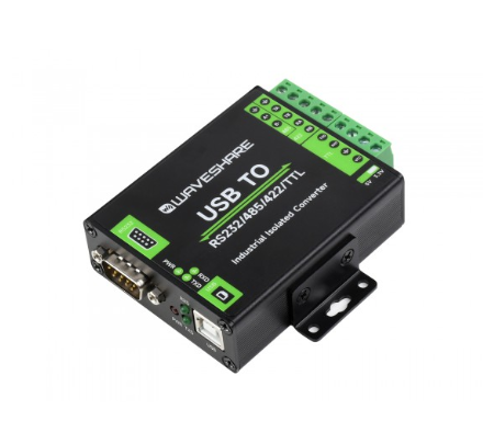 FT232RNL Industrial Isolated USB to RS232/485/422/TTL Converter Triple Protection TVS/Fuse/ESD Wall/Rail Mount -40°C~85°C