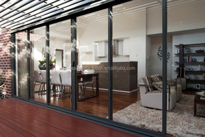 La <span class=keywords><strong>puerta</strong></span> corredera de aluminio de bolsillo de gama alta desaparece en la pared Exterior de aleación de aluminio <span class=keywords><strong>Puerta</strong></span> de vista completa del patio - Product Image 6