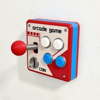 Plaque de couverture d'interrupteur vintage imprimée en 3D pour arcade, panneau mural décoratif rétro modifié pour joystick de jeu, idéal pour salle de jeux