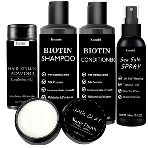 Ensemble de soins capillaires pour hommes avec logo personnalisé, kit de 500 avec marque privée, kit de <span class=keywords><strong>shampoing</strong></span> et d'après-<span class=keywords><strong>shampoing</strong></span> pour hommes avec spray au sel de mer - Product Image 3