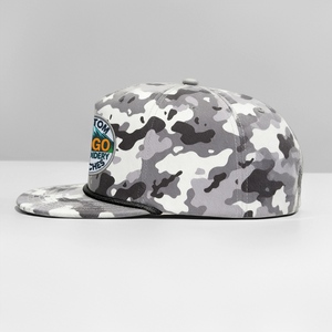 หมวกแก๊ปปักลายพรางแบบกำหนดเอง โลโก้ปัก หมวกทรง snapback ไม่มีโครง 5 ชิ้น ปีกหมวกแบบ sublimation สำหรับกิจกรรมกลางแจ้ง 256 หมวกเบสบอลฮิปฮอป - Product Image 4