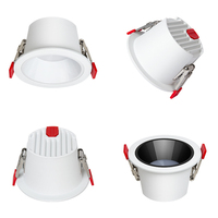 Plafonnier LED encastré commercial en aluminium anti-éblouissement à coupelle profonde, CRI élevé, écologique et durable pour hôtels et bureaux