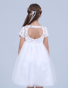 Abito da principessa per ragazze con retro a cuore traforato <span class=keywords><strong>abbigliamento</strong></span> per bambini spettacolo di nozze damigella d'onore abiti da festa di compleanno per fioraia <span class=keywords><strong>2</strong></span>-14 <span class=keywords><strong>anni</strong></span> - Product Image 3