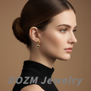 All'ingrosso in ottone barocco retrò Vintage ciondolo di girasole orecchini in <span class=keywords><strong>oro</strong></span> placcato rosa cristallo rosa granella di ghiaccio stile alla moda - Product Image 5