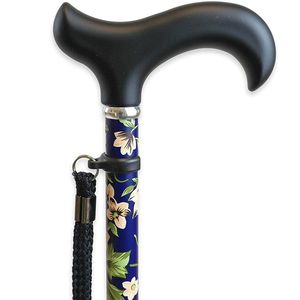 Bastone da Passeggio Estensibile, Bastoni da Passeggio per Anziani, Fiori Blu KMINA K10025 - Product Image 3