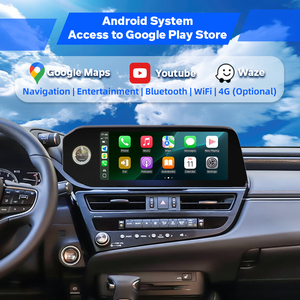 レクサスES 2021-2022 車載DVDプレーヤー 12.3インチモニター Android 13 ワイヤレスCarPlay Android Autoインターフェース搭載 Binarytek - Product Image 3