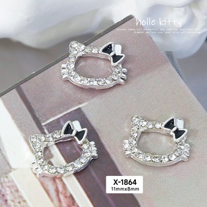 Venta al por mayor: Nueva decoración de <span class=keywords><strong>uñas</strong></span> 3D de <span class=keywords><strong>Hello</strong></span> <span class=keywords><strong>Kitty</strong></span> con lazo de diamantes y perlas huecas para accesorios DIY - Product Image 6