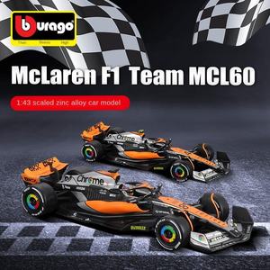 Modèle de voiture en alliage McLaren MCL60 à l'échelle 1:43, simulation de course F1 <span class=keywords><strong>2023</strong></span>, cadeau en métal moulé sous pression avec emballage en boîte colorée - Product Image 1