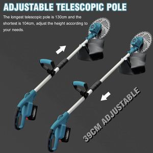 Cortadora de Césped Inalámbrica Industrial para Bricolaje, 21V, Batería de Iones de Litio de 3.0Ah, Bordeadora de Césped, 3 Tipos de Cuchillas de Corte, Altura Ajustable, 1800W - Product Image 5