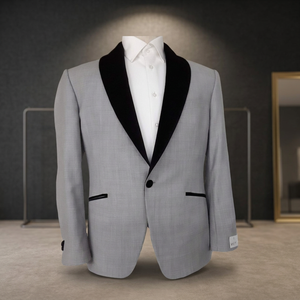 Stylo's Collection MTM #227 Stylish Men's 100% Fine Wool Woolen Notched Collar Tuxedo <b>Jacket</b> Single Breasted Breathable Suit - Product Image 3