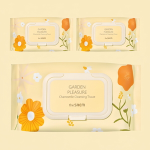 Salviette Detergenti Profumate alla Camomilla Saem Garden Pleasure, 100 Fogli, Confezione da 3, per la Rimozione del Trucco, in Offerta - Product Image 1