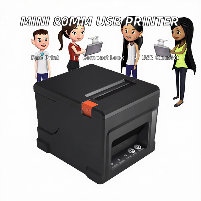 80mm Thermal  Printer USB Ethernet  Auto Full & Partial Cut Sound Light Reminder ESC/POS POS Receipt Printing Machine