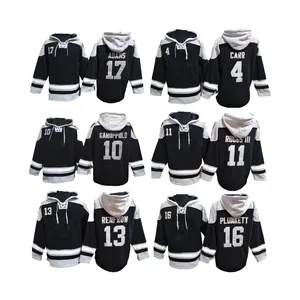 Stitched 4 Carr 10 Garoppolo 11 Ruggs 24 Woodson Las Vegas American Football Lace-Up Pullover Jersey Hoodie